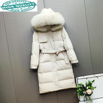 De iarnă pentru Femei foarte Vulpe Guler de Blană Lungă Femeie Strat de sex Feminin coreeană Puffer Jacheta Femei Abrigos Mujer XSW-5-30